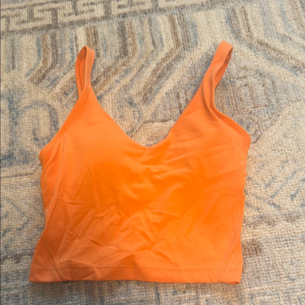 Orange lululemon align tank